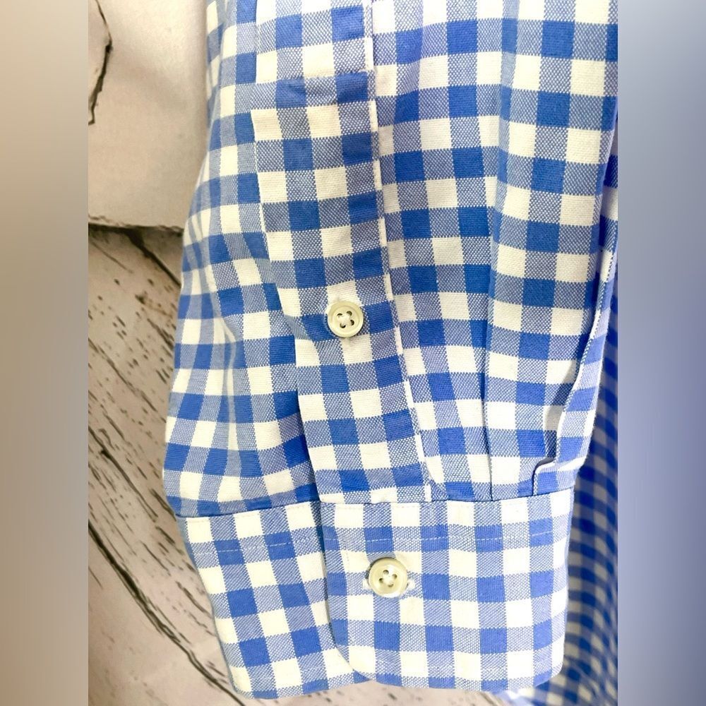 Polo Ralph Lauren Classic Fit Gingham Shirt Button-Down Long Sleeve Blue XXL - Picture 6 of 8